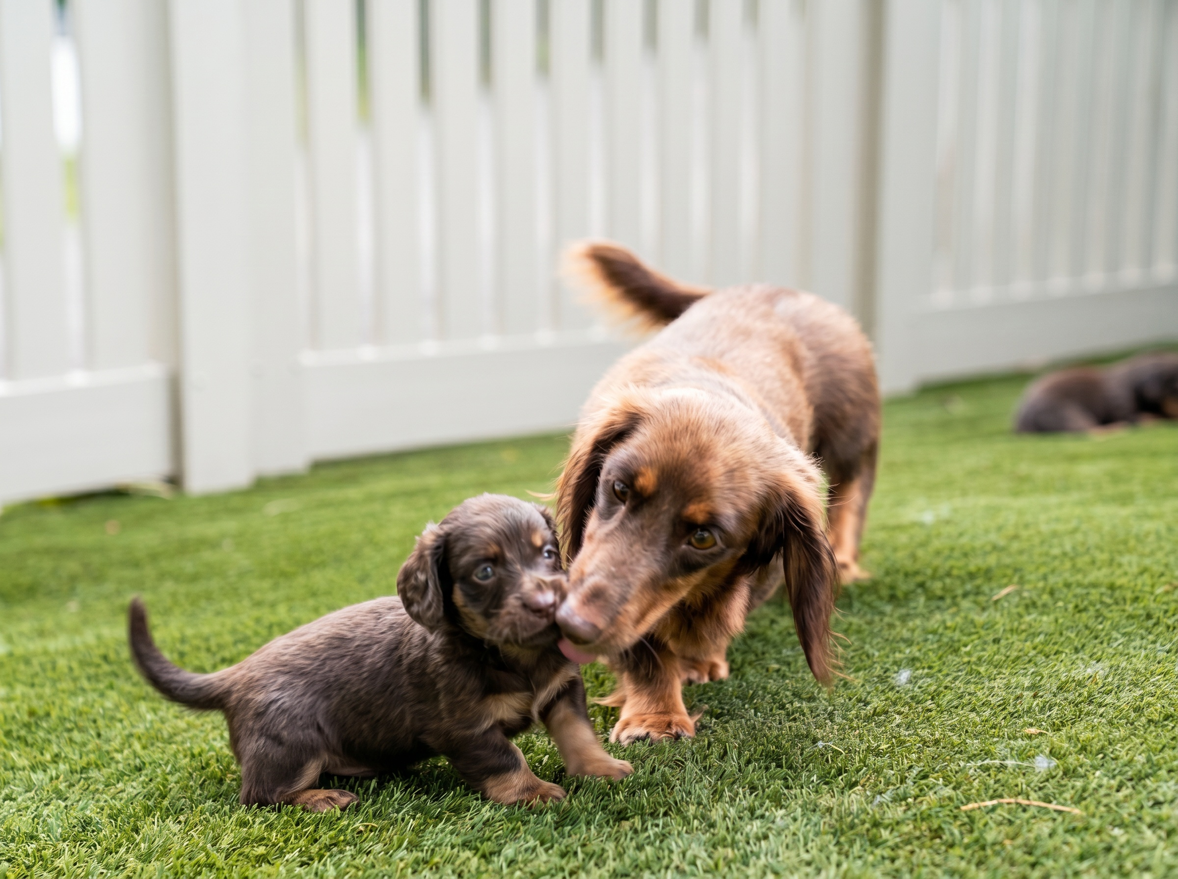 Veterinarian reviewing health testing documentation for breeding dogs